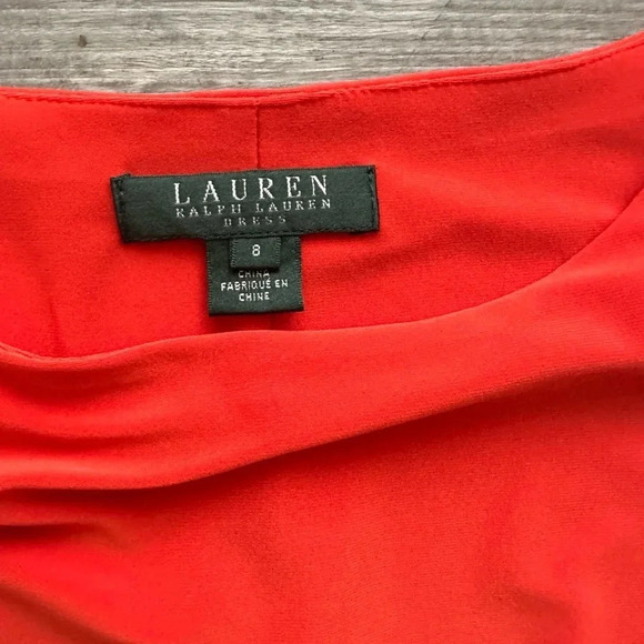 Lauren Ralph Lauren beautiful orange sundress Sz 8 - Picture 3 of 6